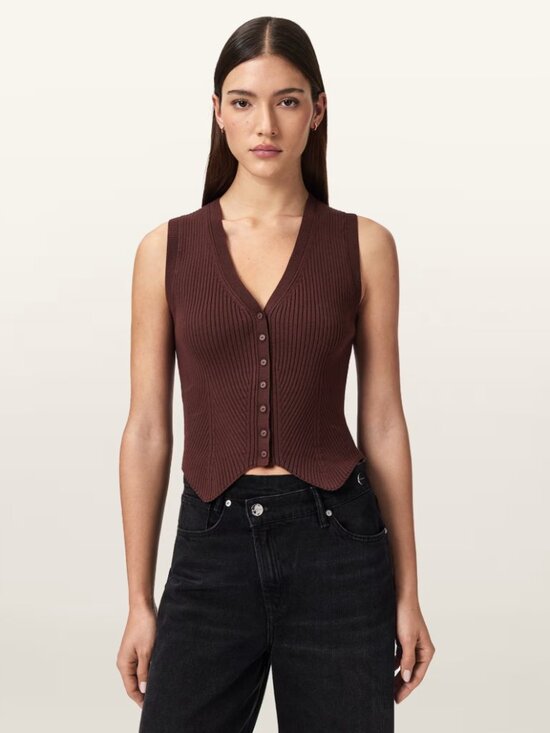All Saints Tops - All Saints Cruz Ribbed Knitted Vest NWT